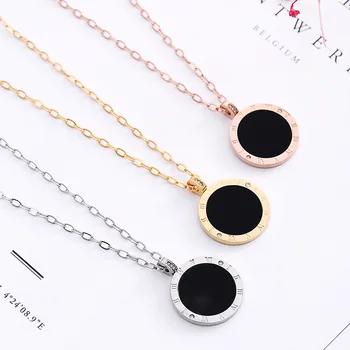 CSHOU121 Titanium steel long Roman numerals inlaid shell sweater chain pendant jewelry 
CSHOU121 Titanium steel long Roman numerals inlaid shell sweater chain pendant jewelry