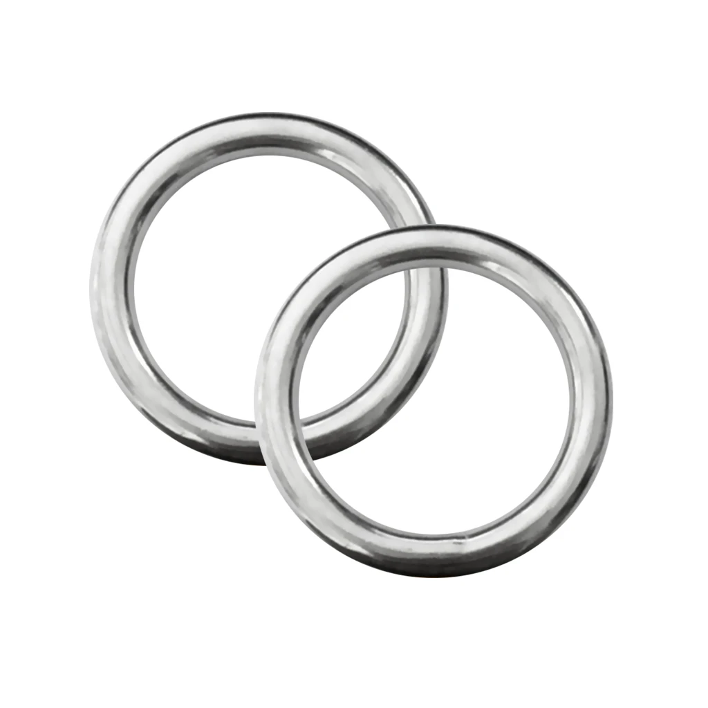 2pcs 5 x 30mm 316 Stainless Steel Webbing Strapping Welded O Rings 2pcs 5 x 30mm 316 Stainless Steel Webbing Strapping Welded O Rings
