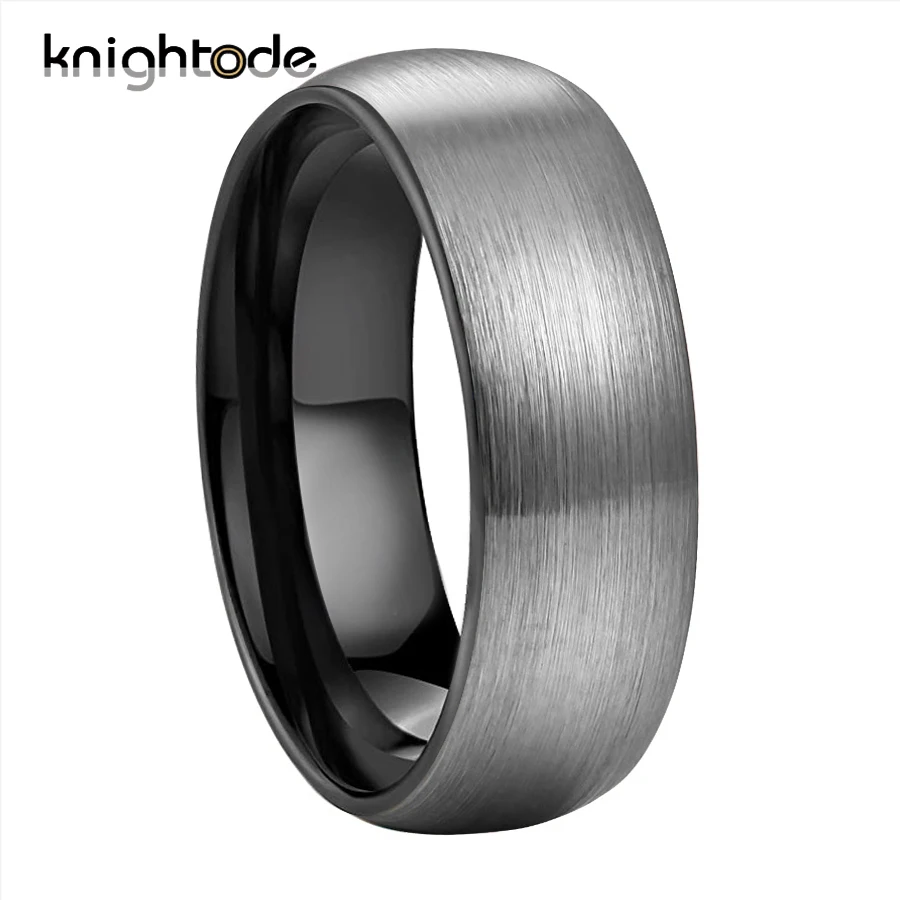 Black Tungsten Rings for Men Women Wedding Engagement Band Dome Brushed 6mm and 8mm Size 5-15 
Black Tungsten Rings for Men Women Wedding Engagement Band Dome Brushed 6mm and 8mm Size 5-15