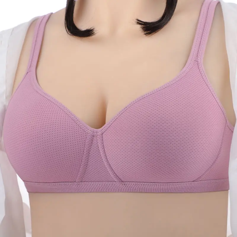 N Naansi منتصف المسنين النساء اللاسلكية القطن الصدرية تنفس لينة كأس كل يوم حمالات الصدر 34b اصفر فاتح Amazon Ae