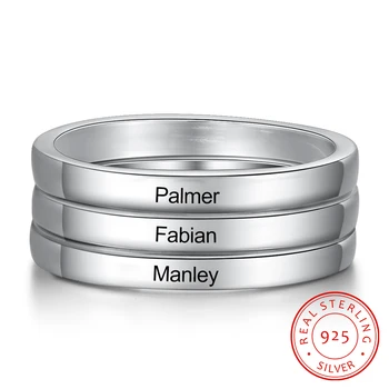 925 Sterling Silver Personalized Stackable Name Ring Custom Engraved Rings Fine Jewelry Wedding Engagement Gift for Women
925 Sterling Silver Personalized Stackable Name Ring Custom Engraved Rings Fine Jewelry Wedding Engagement Gift for Women