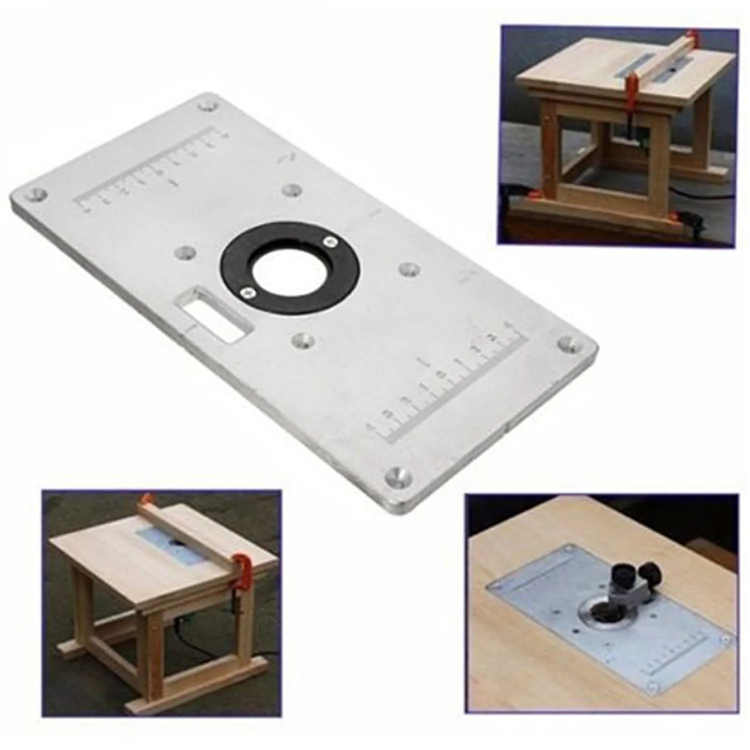 Aluminum Alloy Router Table Insert Plate for Woodworking Benches Tool Supplies 9.25 x 4.72 inch
Aluminum Alloy Router Table Insert Plate for Woodworking Benches Tool Supplies 9.25 x 4.72 inch