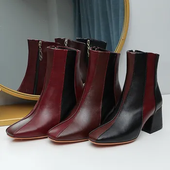 YMECHIC 2020 Winter Vintage Square Toe Patchwork Block High Heels Ankle Boots Female Retro Gothic Booties Womens Shoes Big Size
YMECHIC 2020 Winter Vintage Square Toe Patchwork Block High Heels Ankle Boots Female Retro Gothic Booties Womens Shoes Big Size