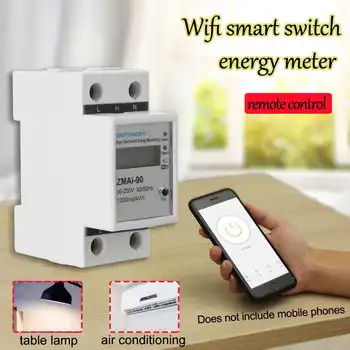 220V WIFI Control Digital Electric Consumption kWh Rail Smart Energy Meter Power Meter Watt Remote Switch Control Monitor
220V WIFI Control Digital Electric Consumption kWh Rail Smart Energy Meter Power Meter Watt Remote Switch Control Monitor