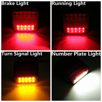 2pcs LED Tail Light Brake Turn Signal Number Plate Indicator Stop Rear Reverse Lamp For Trailer Truck RV ABS 107*102mm 12V
2pcs LED Tail Light Brake Turn Signal Number Plate Indicator Stop Rear Reverse Lamp For Trailer Truck RV ABS 107*102mm 12V
