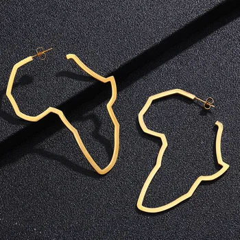 African Map Earrings Exaggerate Large Loop Ear Studs Gold Silver Color Africa Ornaments Traditional Ethnic Hyperbole Statement
African Map Earrings Exaggerate Large Loop Ear Studs Gold Silver Color Africa Ornaments Traditional Ethnic Hyperbole Statement