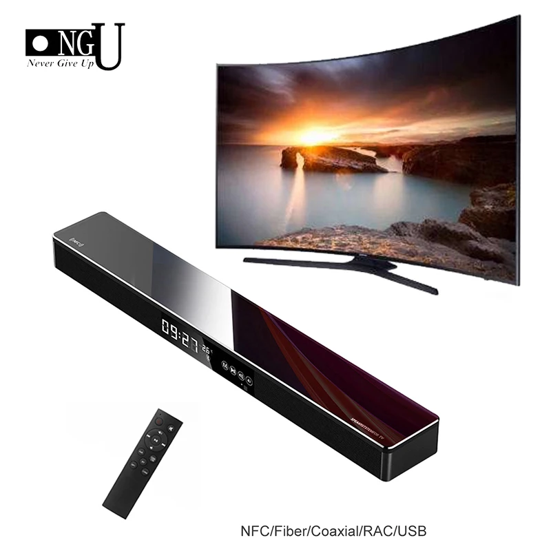 40W Wireless Bluetooth Soundbar Stereo Speaker Home Theater 3D Surround DSP TV Sound Bar Surround Sound NFC/Fiber/USB/RAC Column
40W Wireless Bluetooth Soundbar Stereo Speaker Home Theater 3D Surround DSP TV Sound Bar Surround Sound NFC/Fiber/USB/RAC Column
