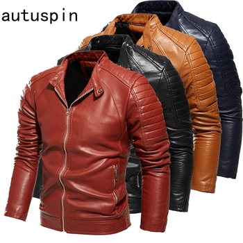 Autuspin Mens Fleece Jackets 2020 Winter Men's Leather Casual Coats Outfit Motorcycle Jacket Fashion Male Pu Leather Jacket Men
Autuspin Mens Fleece Jackets 2020 Winter Men's Leather Casual Coats Outfit Motorcycle Jacket Fashion Male Pu Leather Jacket Men