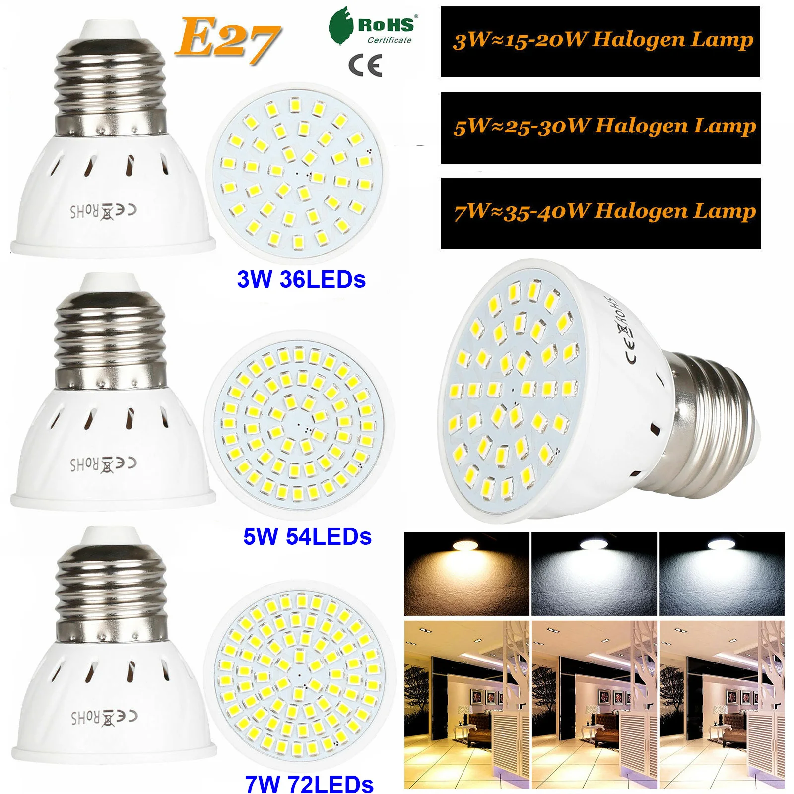 1-10PACK E27 LED Bulb E27 Light Bulbs SMD2835 MR16/GU10/E27/E26 LED Light Bulbs Spotlight Warm Cool White 12V Dimmable Spotlight
1-10PACK E27 LED Bulb E27 Light Bulbs SMD2835 MR16/GU10/E27/E26 LED Light Bulbs Spotlight Warm Cool White 12V Dimmable Spotlight