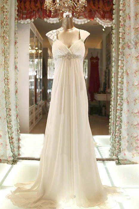 Real Image Empire Beach Wedding Dresses 2016 Cap Sleeve Sweep Train Beaded Crystal Ruffles Elegant Chiffon Bridal Gowns W185
Real Image Empire Beach Wedding Dresses 2016 Cap Sleeve Sweep Train Beaded Crystal Ruffles Elegant Chiffon Bridal Gowns W185