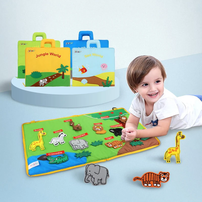 Baby Toys Soft Cloth Books Rustle Sound Infant Rattles Parent-child interaction Can paste Educational Cognitive Activity Books
Baby Toys Soft Cloth Books Rustle Sound Infant Rattles Parent-child interaction Can paste Educational Cognitive Activity Books
