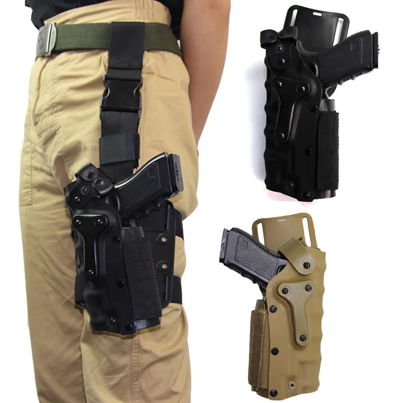 

Tactical Airsoft Left/Right Hand Belt Gun Holster Adjustable Hunting Pistol Drop Leg Holster For Glock Beretta M92 1911 P226