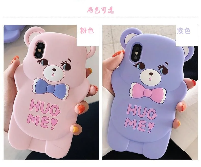 Чехлы для OPPO Realme X A9x R15x Rx17 Neo Reno Z S1 V15 Hug Me с милым бантом в форме медведя