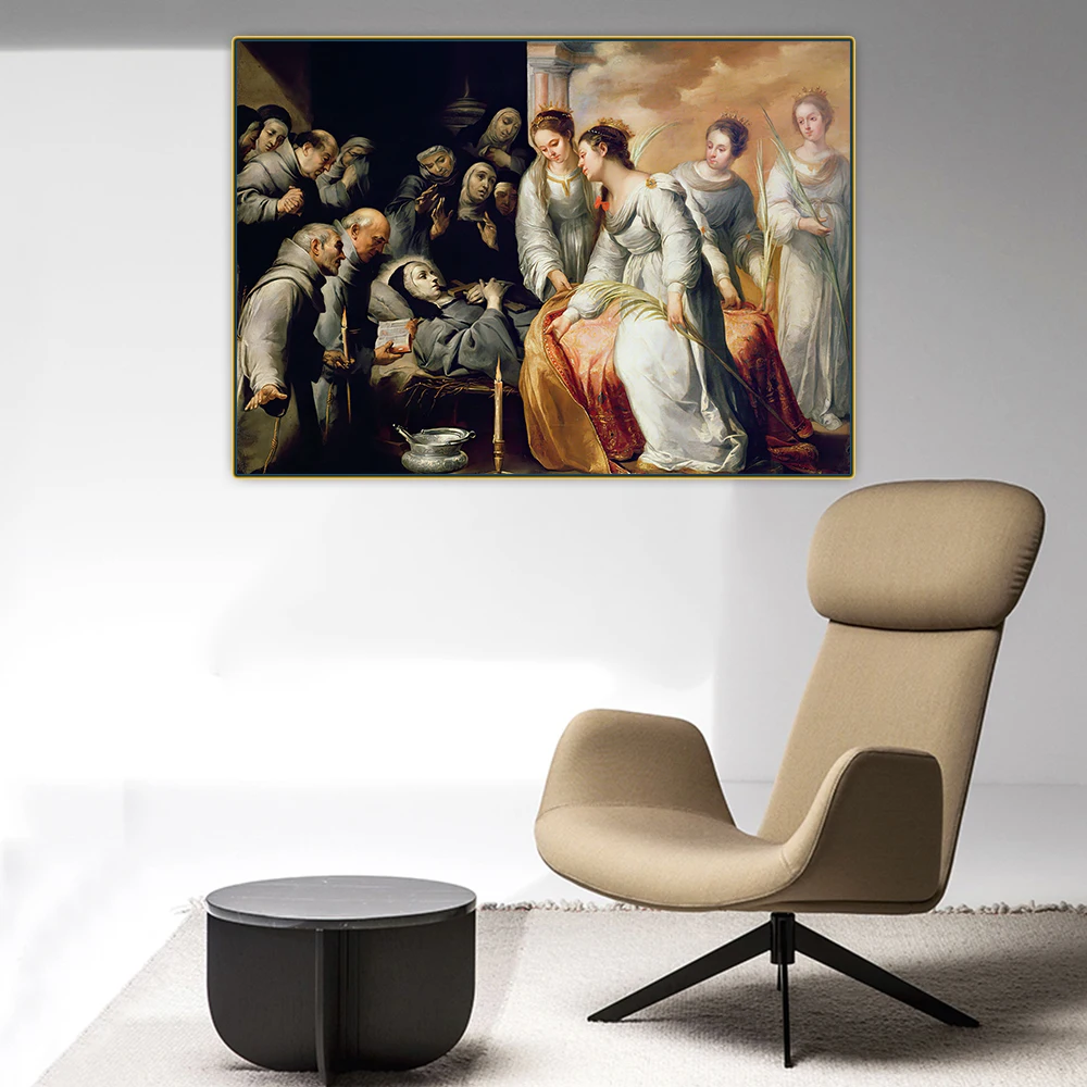 Citon Murillo《The Death of Saint Clare》Canvas Art Oil Painting Artwork Poster Picture The Wall Background Decorations Home Decor
Citon Murillo《The Death of Saint Clare》Canvas Art Oil Painting Artwork Poster Picture The Wall Background Decorations Home Decor