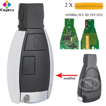KEYECU 2PCS Modified Smart Remote Control Key With 2 Buttons 433MHz - FOB for Mercedes Benz C E S Class CLS CLK SLK ML, IYZ 3312
KEYECU 2PCS Modified Smart Remote Control Key With 2 Buttons 433MHz - FOB for Mercedes Benz C E S Class CLS CLK SLK ML, IYZ 3312