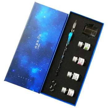 Starry Sky Glass Fountain Dip Pen Holder Signature Ink Set Calligraphy Writing
Starry Sky Glass Fountain Dip Pen Holder Signature Ink Set Calligraphy Writing