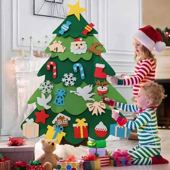 Christmas Decor Handmade Felt Cloth Christmas Tree Calendar DIY Felts Christmas Tree Wall Door Hanging Ornaments For Kids Gifts
Christmas Decor Handmade Felt Cloth Christmas Tree Calendar DIY Felts Christmas Tree Wall Door Hanging Ornaments For Kids Gifts
