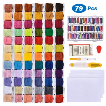 72 Colors Embroidery Floss Cross Stitch Threads with Organizer Storage Box Sewing Pins Cross Stitch Kits For DIY Sewing Tools
72 Colors Embroidery Floss Cross Stitch Threads with Organizer Storage Box Sewing Pins Cross Stitch Kits For DIY Sewing Tools