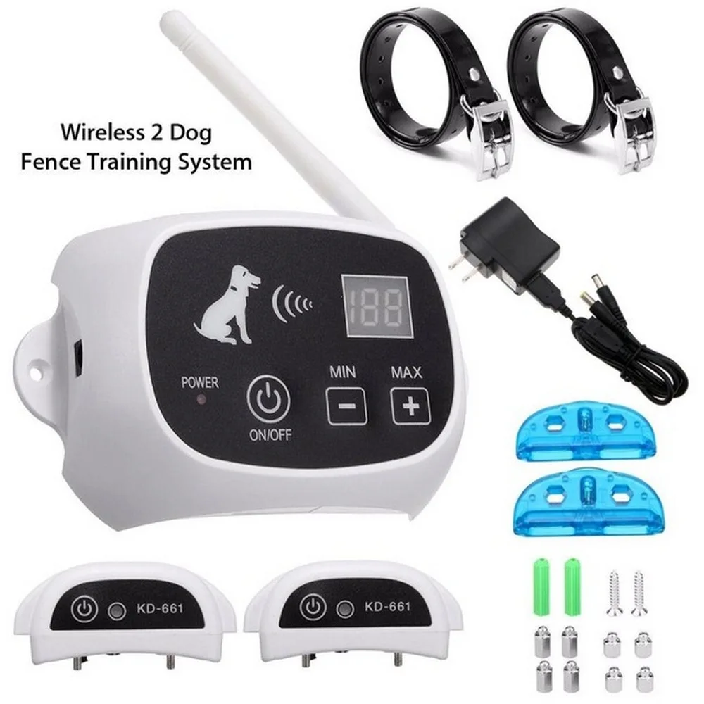 Dog Training Collar Electronic Fencing Rechargeable Electric Shock Wireless Remote Dog Fence Waterproof Dog Training Collars
Dog Training Collar Electronic Fencing Rechargeable Electric Shock Wireless Remote Dog Fence Waterproof Dog Training Collars