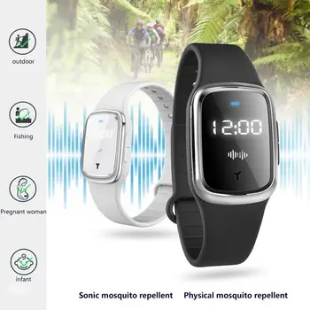 Mosquito Repellent Bracelet LCD Time Display Waterproof Ultrasonic Pest Insect Bugs Anti Mosquito Killer For Baby Adults
Mosquito Repellent Bracelet LCD Time Display Waterproof Ultrasonic Pest Insect Bugs Anti Mosquito Killer For Baby Adults
