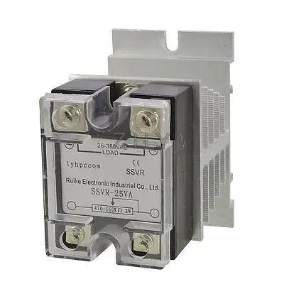 AC 25-380V Solid State Relay Voltage Resistance Regulator 25A w Heat Sink Dporn 
AC 25-380V Solid State Relay Voltage Resistance Regulator 25A w Heat Sink Dporn