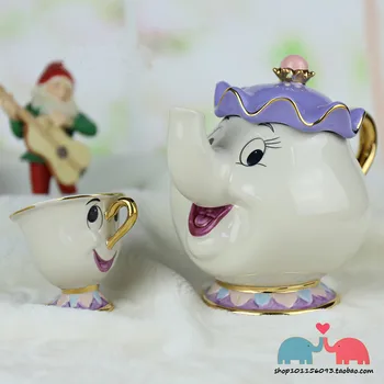 Cartoon Beauty And The Beast Teapot Mug Mrs Potts Chip Tea Pot Cup Set Porcelain Gift 18K Gold-plated Painted Enamel
Cartoon Beauty And The Beast Teapot Mug Mrs Potts Chip Tea Pot Cup Set Porcelain Gift 18K Gold-plated Painted Enamel