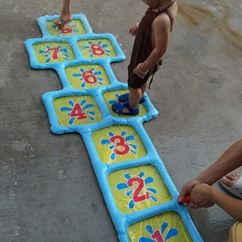 Fun Inflatable Toy Summer Hopscotch Pool Number Water Sprinkler Children Outdoor Spray Splash Game Mat Playing Courtyard
Fun Inflatable Toy Summer Hopscotch Pool Number Water Sprinkler Children Outdoor Spray Splash Game Mat Playing Courtyard
