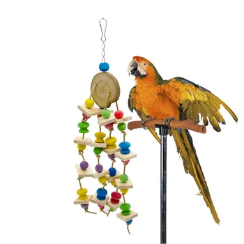 Parrot with skin logs chews toy building block bite string climbing ladder swing cloud ladder
Parrot with skin logs chews toy building block bite string climbing ladder swing cloud ladder