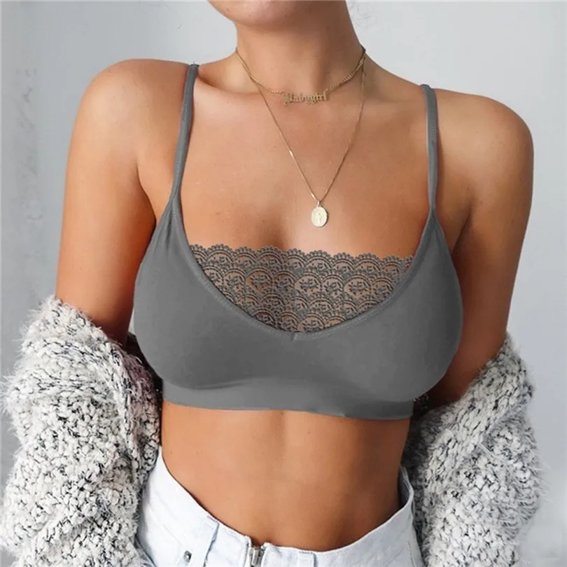 Lace Bras For Women Solid Sport Bra Push Up Underwear Plus Size Elastic Cage Bra Crop Top Lingerie Femme Sujetador 30NOV1215