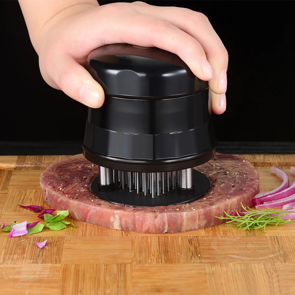 Professional Meat Tenderizer Needle With 56 Stainless Steel Blades Kitchen Cooking Tools Tender Meat Hammer For Beef Steak
Professional Meat Tenderizer Needle With 56 Stainless Steel Blades Kitchen Cooking Tools Tender Meat Hammer For Beef Steak