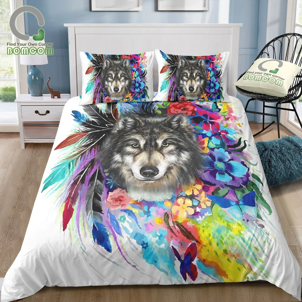 BOMCOM 3D Digital PrintiBOMCOM 3D Ding Bedding Set Wolf in Love Snow Mountain White Wolf lovers Duvet Cover Sets 100% Microfiber
BOMCOM 3D Digital PrintiBOMCOM 3D Ding Bedding Set Wolf in Love Snow Mountain White Wolf lovers Duvet Cover Sets 100% Microfiber