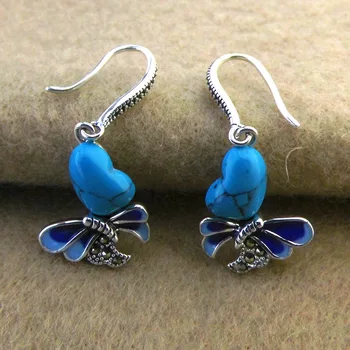 FNJ Butterfly Earrings 925 Silver Jewelry for Women 100% Original Pure S925 Silver Sterling Drop Earring Yellow Agate Turquoise 
FNJ Butterfly Earrings 925 Silver Jewelry for Women 100% Original Pure S925 Silver Sterling Drop Earring Yellow Agate Turquoise