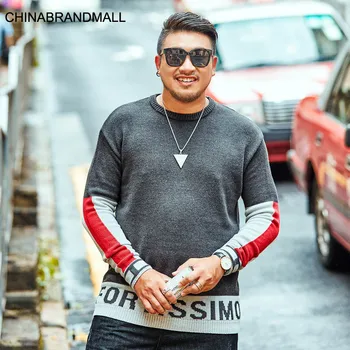 superpang Big size Top Sweater Plus Fat Plus Contrast Color Letter Fat Round Neck Sweater Money Male
superpang Big size Top Sweater Plus Fat Plus Contrast Color Letter Fat Round Neck Sweater Money Male