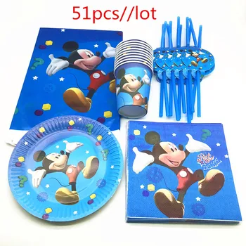 51Pcs Disney Mickey Mouse Theme Kids Birthday party decoration Plate Cup Napkin Straw Tablecloth Disposable Tableware Supplies
51Pcs Disney Mickey Mouse Theme Kids Birthday party decoration Plate Cup Napkin Straw Tablecloth Disposable Tableware Supplies
