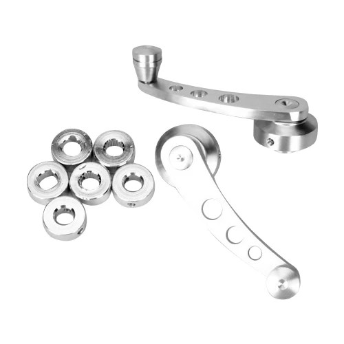 Billet Aluminum Silvery Auto Car Glass Window Winder Handles Crank Knobs DIY Billet Aluminum Silvery Auto Car Glass Window Winder Handles Crank Knobs DIY
