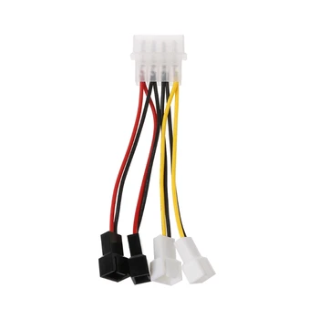 

1PC IDE Molex 4-Pin To 4X 3-Pin TX3 Case Cooling Fan Power Adapter Converter Cable