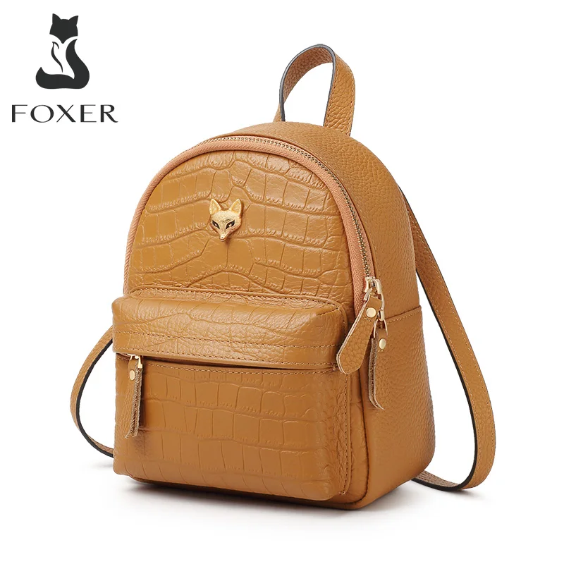 FOXER Genuiune Leather Lady vintage Backpack Cowhide Commuter Women Soft Travel Bag High Quality Female Tote Girl Mini Backpack
FOXER Genuiune Leather Lady vintage Backpack Cowhide Commuter Women Soft Travel Bag High Quality Female Tote Girl Mini Backpack