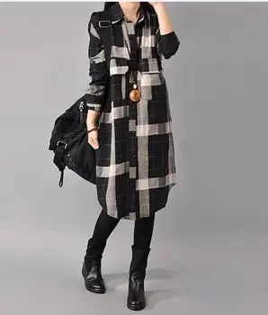 Autumn Clothe Shein Shirts Female Cotton and Linen Blouse Harajuku Women Tops Plaid 
Autumn Clothe Shein Shirts Female Cotton and Linen Blouse Harajuku Women Tops Plaid