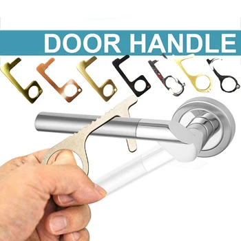 Hygiene Hand Antimicrobial Metal EDC Door Opener Multifunctional keychain Antimicrobial Brass Hand Tool
Hygiene Hand Antimicrobial Metal EDC Door Opener Multifunctional keychain Antimicrobial Brass Hand Tool