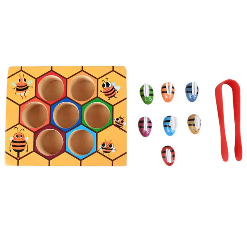 Wooden Lovely Bee Picking Toy Catching Practices for Baby Early Educational Toddler Game Colorful Beehive Box
Wooden Lovely Bee Picking Toy Catching Practices for Baby Early Educational Toddler Game Colorful Beehive Box