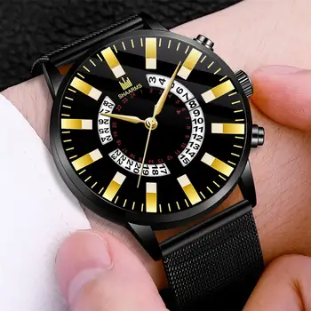 SHAARMS Mesh Strap Watch For Men Fashion Black Band Stainless Steel Analog Quartz Date Wristwatch Male Business Watches
SHAARMS Mesh Strap Watch For Men Fashion Black Band Stainless Steel Analog Quartz Date Wristwatch Male Business Watches