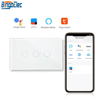 Bingoelec US Standard 3 Gang 1 Way Smart Automation Touch Switch Crystal Glass Panel WIFI Wireless Switch Control By Tuya APP
Bingoelec US Standard 3 Gang 1 Way Smart Automation Touch Switch Crystal Glass Panel WIFI Wireless Switch Control By Tuya APP