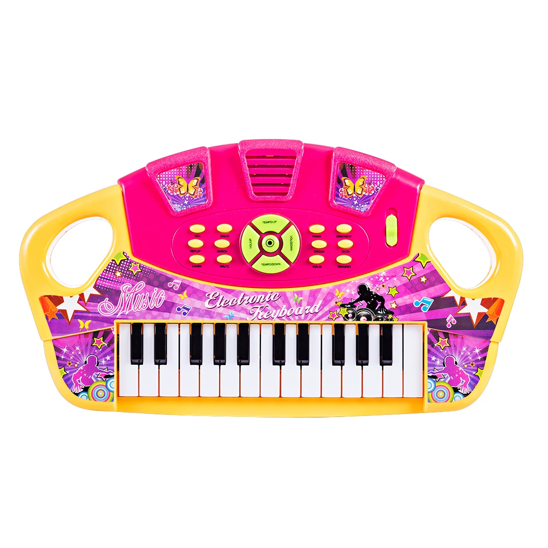 25 Keys Electronic Keyboard Piano Musical Instruments Toy for Children - Pink + Yellow
25 Keys Electronic Keyboard Piano Musical Instruments Toy for Children - Pink + Yellow