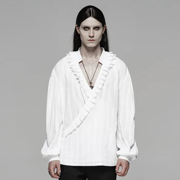 PUNK RAVE Men's Gothic Low-cut Loose Shirt Floral Cotton-Linen Sexy Long Sleeve Daily Casual Soft Men T Shirt
PUNK RAVE Men's Gothic Low-cut Loose Shirt Floral Cotton-Linen Sexy Long Sleeve Daily Casual Soft Men T Shirt