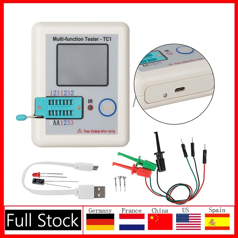 LCR-TC1 3.5inch Colorful Display Multifunctional TFT Backlight Transistor Tester 3.5inch screen Multifunction Transistor Tester
LCR-TC1 3.5inch Colorful Display Multifunctional TFT Backlight Transistor Tester 3.5inch screen Multifunction Transistor Tester