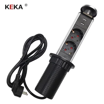 KEKA EU Plug socket 2 power sockets Kitchen Table Electrical Socket Power 1 Led+2 charge USB Aluminum Shelf Worktop EU Plug
KEKA EU Plug socket 2 power sockets Kitchen Table Electrical Socket Power 1 Led+2 charge USB Aluminum Shelf Worktop EU Plug