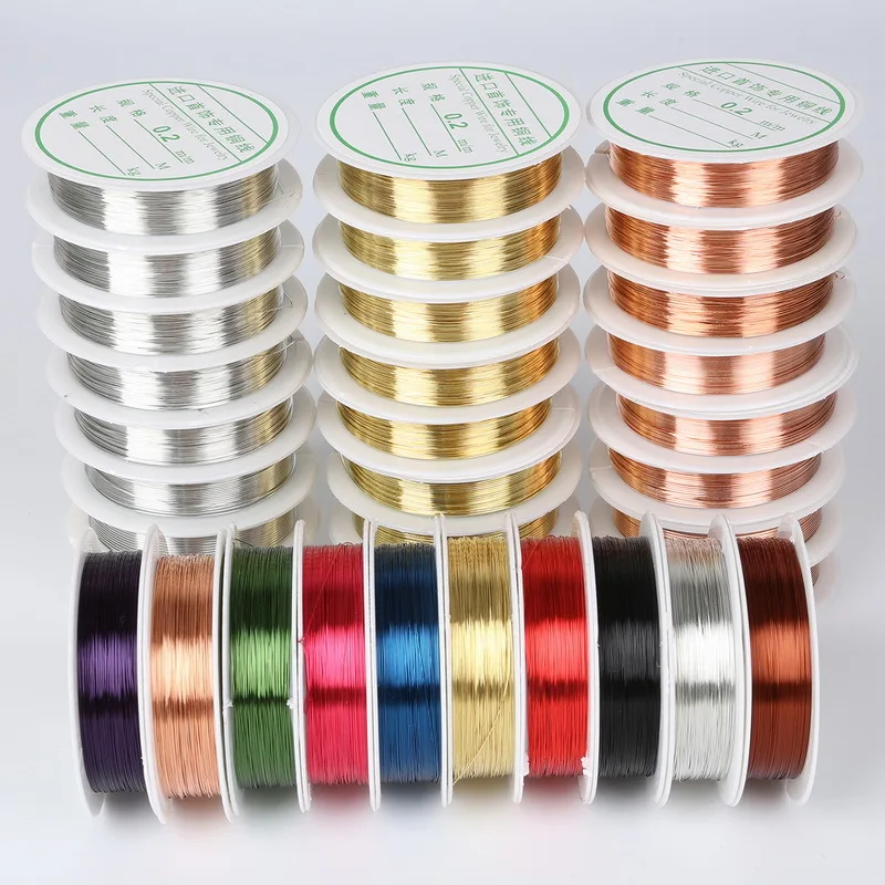 

Metal Copper Wire 0.25/0.3/0.4/0.5/0.6/0.7/0.8/1.0mm 1 Roll 2.5/3.5/4.5/6.5/10/15/30/40 Meters Multiple Colour DIY Beading Cord