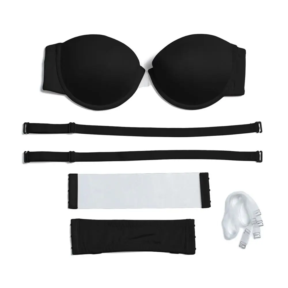 

Halter Push Up Women Bra Plunge Ladies Padded Solid Lingerie Adjusted-straps Bralette Everyday A B C D E Cup 30-44 Size