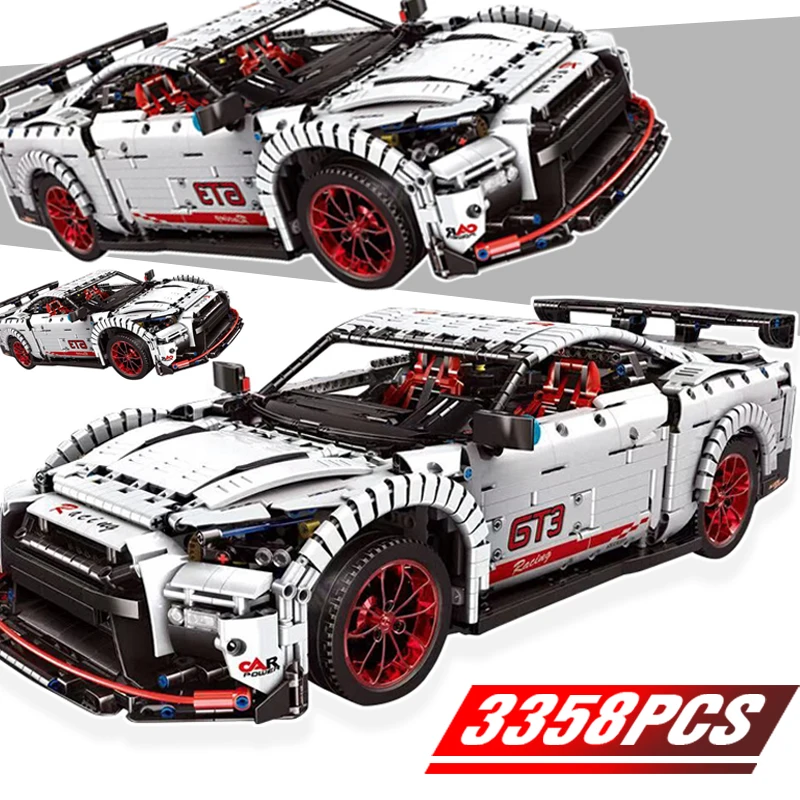 1:8 Endurance GTR Car Bricks Designer Technic MOC Model Building Blocks Car Racing Toys for Boys Husband