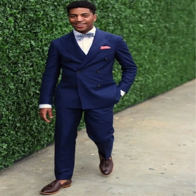 2 Pieces The Latest Coat Pant Designs Navy Blue Double Breasted Formal Men Suit Slim Fit Simple Custom Style Tuxedo
2 Pieces The Latest Coat Pant Designs Navy Blue Double Breasted Formal Men Suit Slim Fit Simple Custom Style Tuxedo
